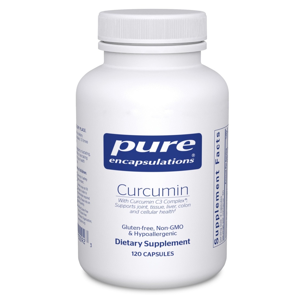 Encapsulaciones puras Curcumin - 500 mg - Supports Joint Health & Liver Health - Curcuma Longa Capsule - Non-GMO & Vegan - 120 cápsulas