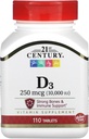 21st Century D3 10, 000 Iu Tablets, 110 Count (27504)