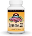 Fuente Natural Resveratrol 200 para el envejecimiento saludable*, 200 mg - 120 Tablas