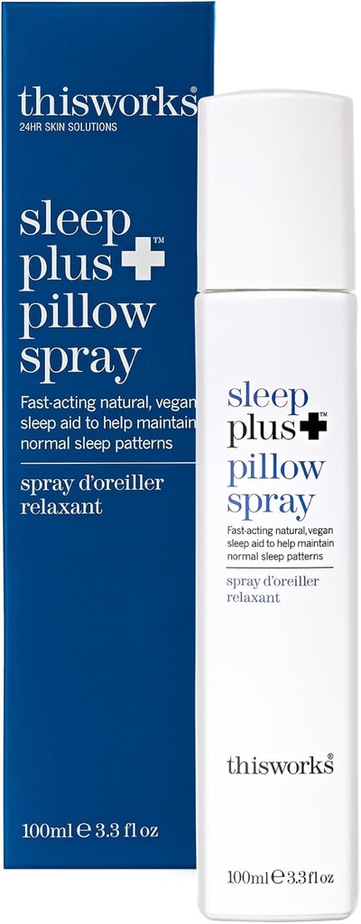 ESTOWORKS sueño más pulverización de almohadas Descanso natural de acción rápida con aceites esenciales de lavanda, Vetivert y Camomile, 100ml, 3.3 fl oz