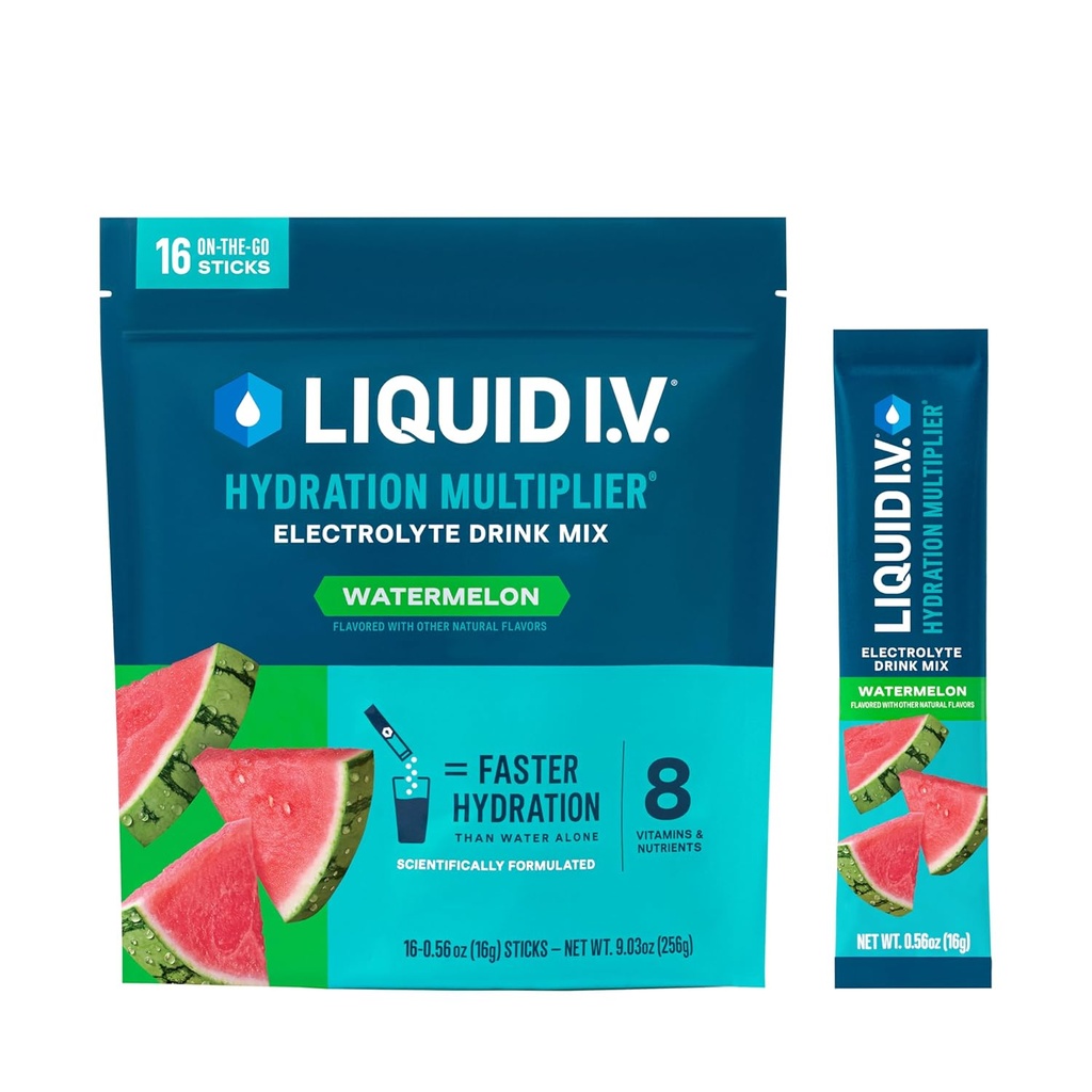Liquid I.V.® Hydration Multiplier® - Watermelon ← Electrolyte Powder Drink Mix tención 1 Pack (16 Servings)