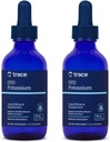Trace Minerals Ionic Potassium - Suplemento con Potasio &amp; Magnesio - Suplemento líquido para la ayuda Absorción mineral fácil - Función sana del cerebro y el músculo Suplemento - 2 fl oz (2 Pack) (66 Servimientos)