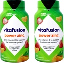 Vitafusion Power Zinc Gummy Vitamina 2 Botella (180 ct Totalmente).