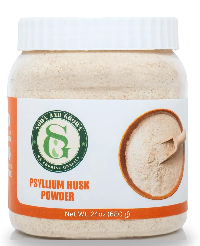 Psyllium Husk Powder 1.5lb ← Easy Mixing Dietary Fiber ← Cleanse Your Digestive System ← Finely Ground Powder ← Ideal para el uso gratuito de glúteos