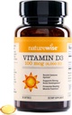 NatureWise Vitamina D3 4000iu (100 mcg) Fuente de 30 días para soporte inmunológico, función muscular saludable y salud ósea - no GMO, sin gluten en aceite orgánico de oliva virgen extra, (Mini Softgel), 30 Conde