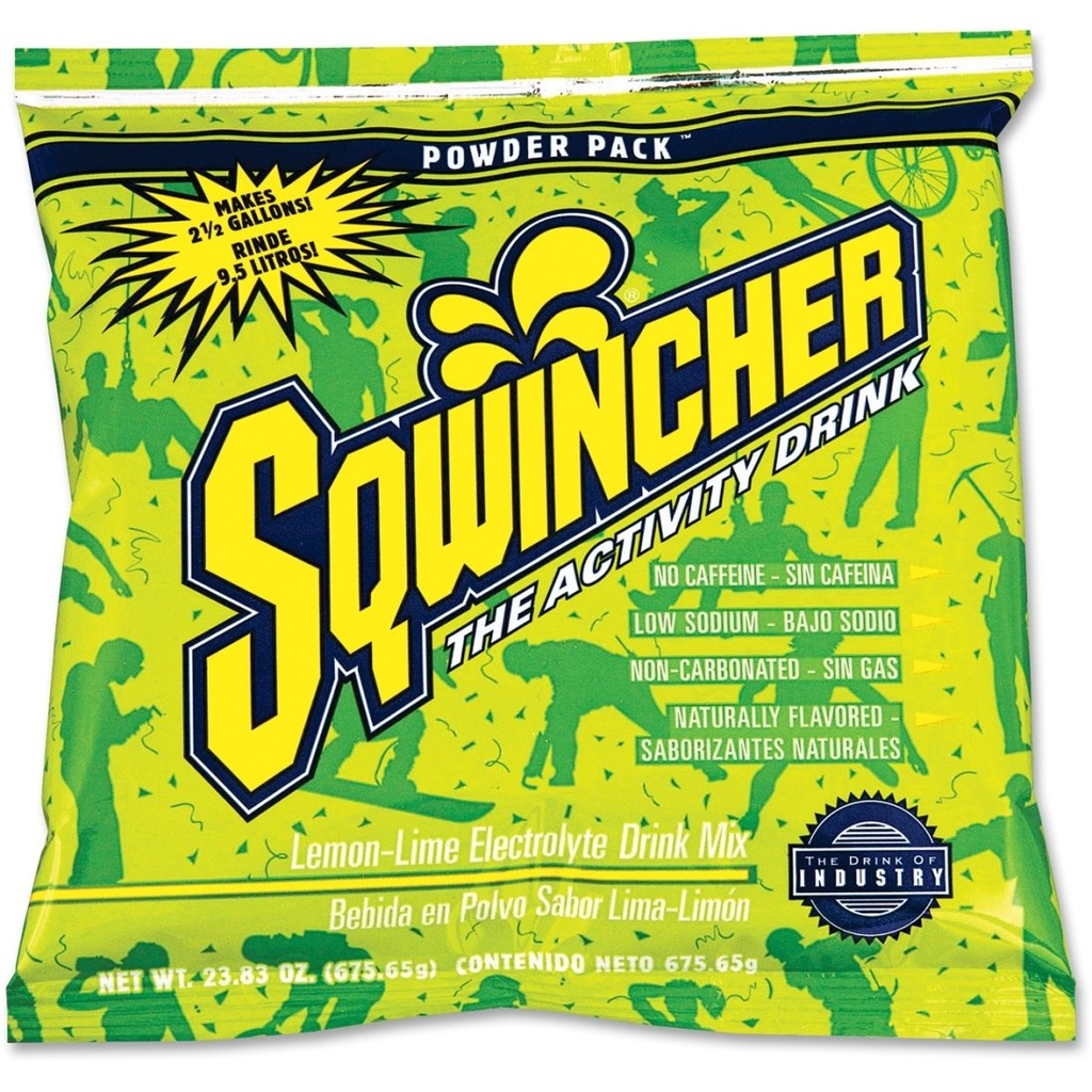 Sqwincher Powder Pack ← Lemon-Lime Flavored Silencio Bajo Calorie Silencio Bajo Sodium ← Electrolyte Replenishment Hydration Drink Mix ← Just Add to 2.5 Galons of Water  23.83 oz Packet (Pack of 32)