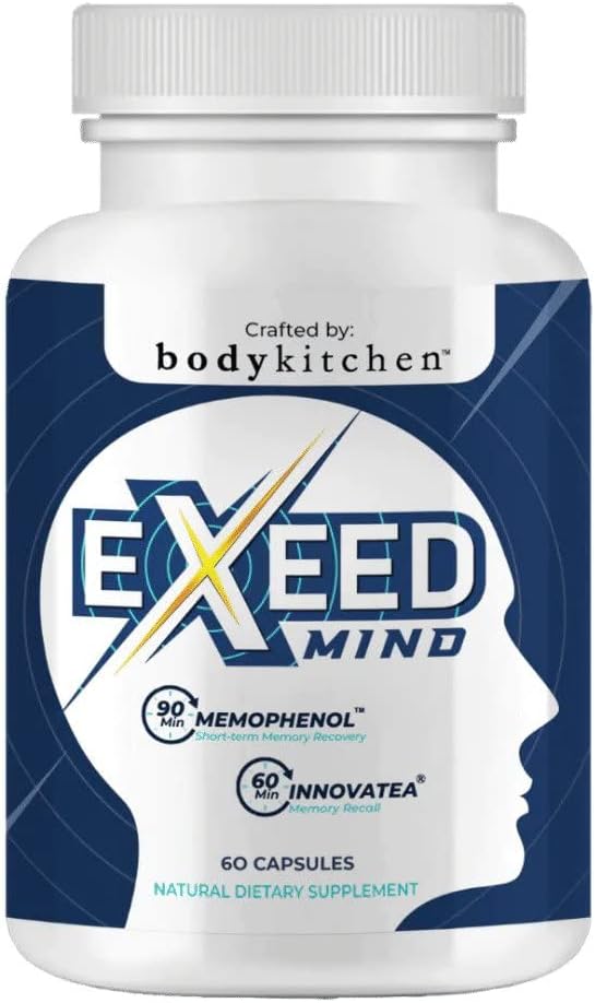 Cocina Cuerpo Mente Ejecutada Soporta Claridad Mental, Función Cognitiva, con Memophenol, Lutemax 20/20, InnovaTea, Veggie Caps, 60 Cuenta