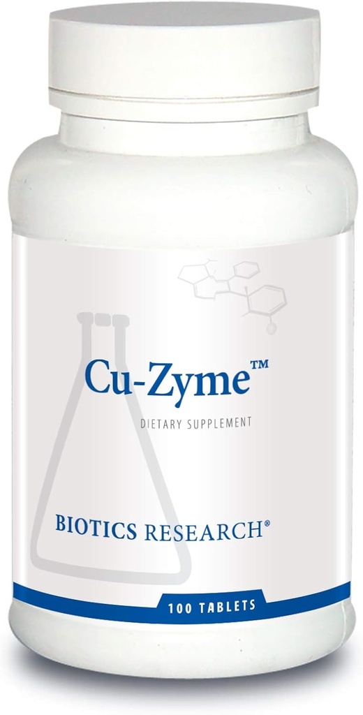 Biotics Research Cu-Zyme Essential Mineral Supplement, Energy Metabolism, Iron Absorption, Healthy Bones, Immune Function 100 Tablets