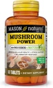 MASON NATURAL Mushroom Power con 95% EGCG y Matcha, Fórmula de base vegetal con Shiitake, Maitake, Reishi, 60 Tablets