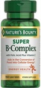 Bounty Super B-complex de la naturaleza con ácido fólico más vitamina C, 300 Tabletas (2 X 150 Contando botellas)