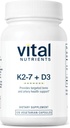 Nutrientes vitales Vitamina D3 + K2 Silencio 2000 UI ← Vitamina D3 K2 Suplemento tóxico Complejo de vitamina D para los niveles de calcio saludables, musculo " Bone Health