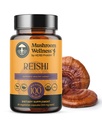 Mushroom Wellness Reishi Mushroom Capsules, with Organic Red Reishi For Immune Support, Traditional Nervous System Support " Cardiovascular Health, 90 Vegan Capsules*