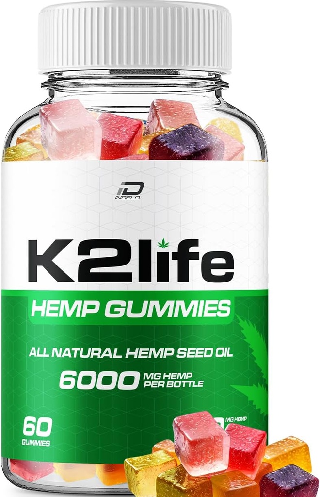 K2Life Hemp Gummies - with Hemp Seed Extract K2 Life Hemp Gummies Tinnitus Herbal Supplement, Health and Wellness Support, All Natural K2Life Hemp Gummy Advanced Formula (1 Pack - 60 Gummies)