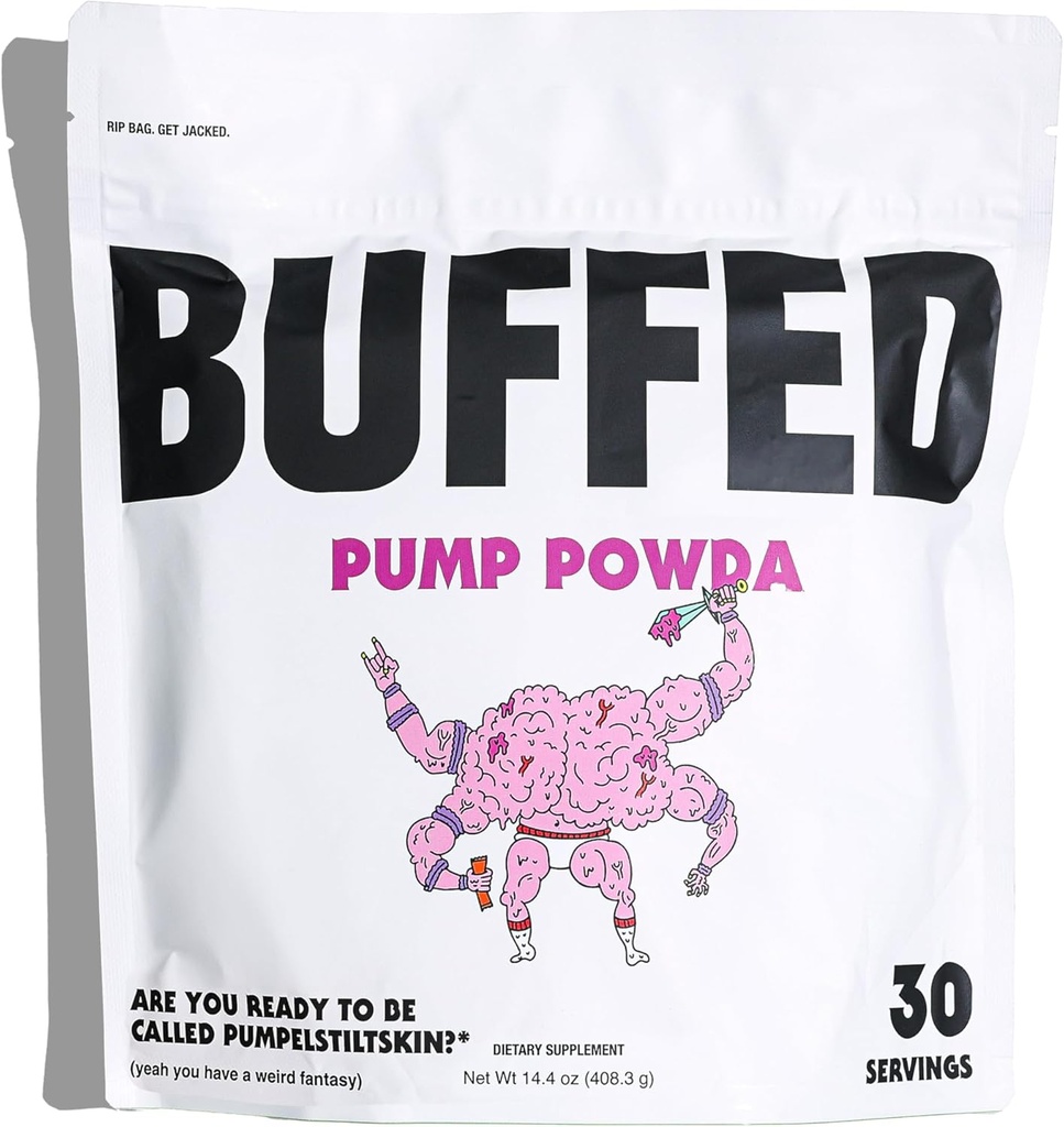 Pump POWDA Energy | Pre-Workout Powder | L-Citrulline DL-Malate, Beta-Alanine, Betaine Anhydrous | Clean, Healthy Pre-Workout Mix