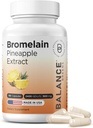 Balancebreens Bromelain 500mg Capsules – 2400 GDU Pineapple Extract Supplement for Joint Support, Natural Swelling Support, and Healthy Digestion – 180 Capsules Made in USA