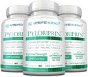 Pyloriprin - Apoyo Digestivo Avanzado para una estomacha saludable - Zinc L-Carnosine, Probiótico, Esprouta de Broccoli, Licorice desgarrada - 180 cápsulas - Tres meses de suministro - Vegan