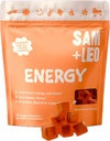 SAM+LEO Energy Gummies for Kids- with Biotin, Vitamin C, B3, B6, and B12 - All Natural &amp; Vegan Gummy for Energy & Focus Supplement for Kids - Stress &amp; Digestive Support, Strawberry Gummies - 60/ct
