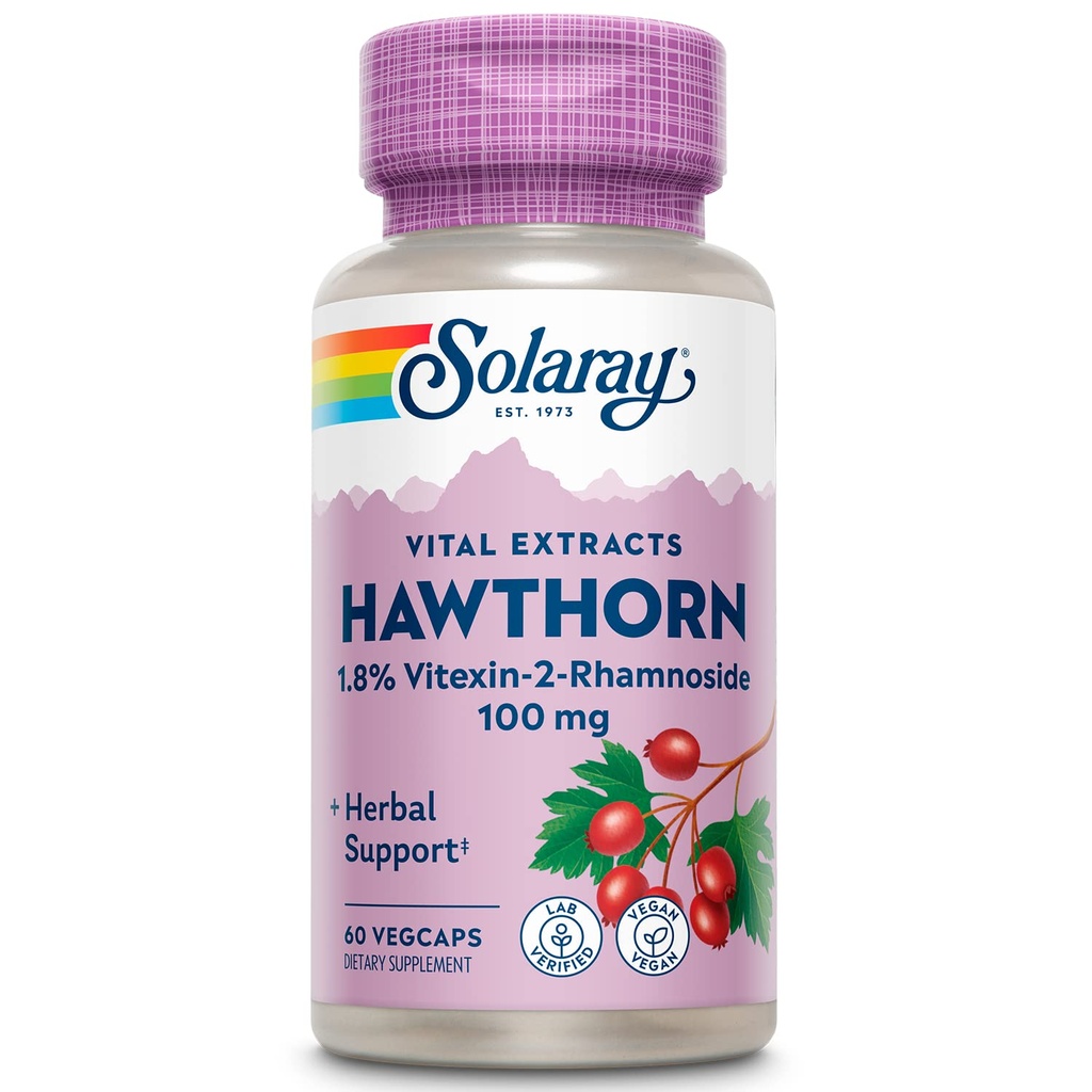 SOLARAY Hawthorn Extract 100mg | 60 CT
