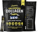 Zammex Premium Collagen Peptides Powder, 30 Sticks Travel Packets (Tipo I, III), Unflavored Collagen Protein Powder to Go, Hydrolyzed Collagen Peptide for Skin Hair Nail Joint, 10g per Serving
