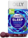 OLLY Extra Strength Sleep Gummy 5 mg Melatonin, L-Theanine, Chamomile, Lemon Balm Extracts, Sleep Aid, BlackBerry Flavor - 90 Conde