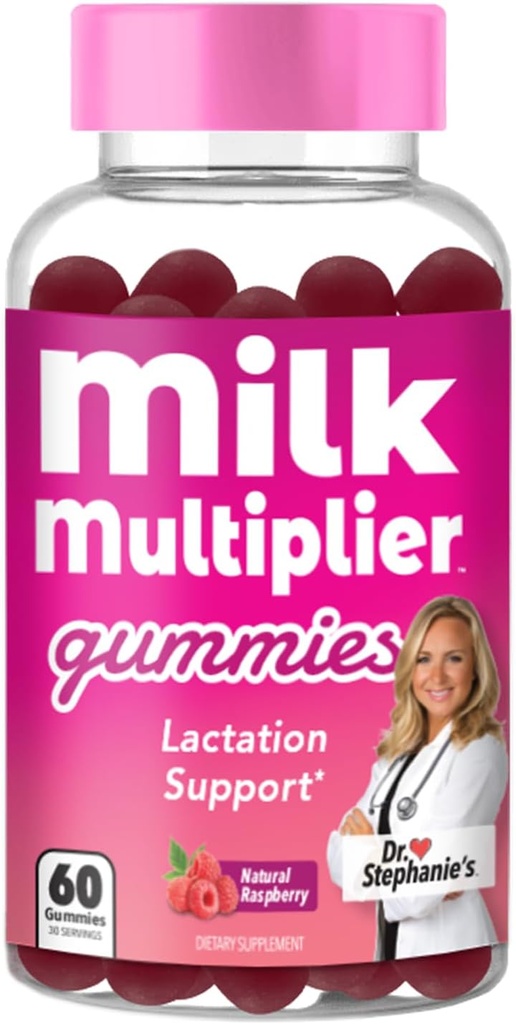 Lactación del multiplicador de leche del Dr. Stephanie Gummies - Fenugreek suplemento de lactancia libre para el aumento de la oferta de leche - con esteto de leche, semilla de hinojo, Alfafa - Postparto " Esenciales de Enfermería