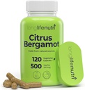 LongLifeNutri Citrus Bergamot Extracto 500mg - 120 Capsules Vegetarianos, 40% Flavanones polifenólicos, Suministro de 4 meses, Anti-Oxidante de base vegetal, probado, hecho en EE.UU.