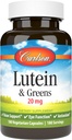 Carlson - Lutein " Greens, 20 mg, Vision Support " Eye Function, Antioxidant, 180 Vegetarian Capsules