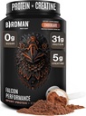 Birdman Falcon Performance Vegan Protein Powder, 31g Protein, 5g Creatine, 5g BCAA, Probiotics, Electrolytes, Pre Workout, Low Carb, Sugar Free &amp; Dairy Free, Plant Based Chocolate Protein -19 porciones