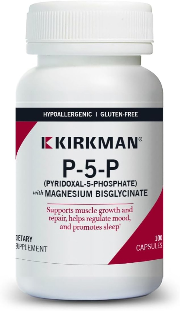Kirkman – P-5-P (Pyridoxal 5-Phosfato, vitamina B-6 metabolito) con magnesio bisglycinado - hipoalergénico