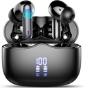 Árbulos inalámbricos, Bluetooth 5.3 Auriculares en el oído con 4 ENC Anulación de ruido Mic, HiFi Stereo Auriculares inalámbricos Bass 40H Tiempo de reproducción, Earbud Bluetooth Pantalla LED dual IP7 impermeable, USB-C