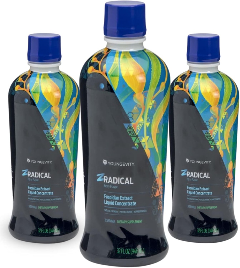 3 Set - Suplemento de Apoyo Inmunitario. Zradical Youngevity. Puro Fucoidan Health Drink 32 Ok