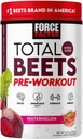 FACTOR DE FORCE FACTOR Total Beets Pre-Workout Powder to Boost Energy & Endurance, Incrementar la fuerza, y Mejorar el flujo sanguíneo y las bombas, Nitric Oxide Suplemento con Beet Root Powder, Watermelon, 30 Servimientos