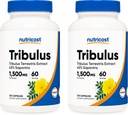 Nutricost Tribulus Terrestris Extracto 750mg, 120 Capsules (2 Botellas)