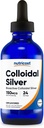 Nutricost Colloidal Silver 4oz - Cobalt Blue Glass Bottles, Bio-Active Colloidal Silver