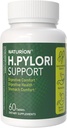 H. Pylori Support - Suplemento Digestivo de Salud con Blend G-FOS, Proteína Whey, Licorice, Gum Mastic, Vitamina U y Vitamina B2 - Stomach Comfort & Gut Balance - 60 Tablets, 30 Day Supply