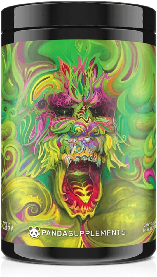 Subterráneo Bio LabsTM Panda Supps: Rampage, Extreme Pre-Workout, High Stim, Maximum Pump, Focus, and Energy,(50 Servings) (Kiwi-Lychee-Pinapple Flavor AKA Goblin Juice)