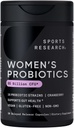 Sports Research® Probióticos para Mujeres con Prebióticos, 65 Billones CFU - Capsules Vegan para Gut Health &amp; Digestive Support, Probióticos para Mujeres con Arándano - No GMO Verificado &amp; Gluten Gratis - 30 Cuenta