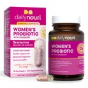 Daily Nouri Women’s Probiótico Silencioso Apoyo Vaginal pH, Urinary Tract, Digestive & Immune Health TEN 5 Clinically Studied Strains + Cranberry & Vegan Omega Oil TEN 30-Day Supply