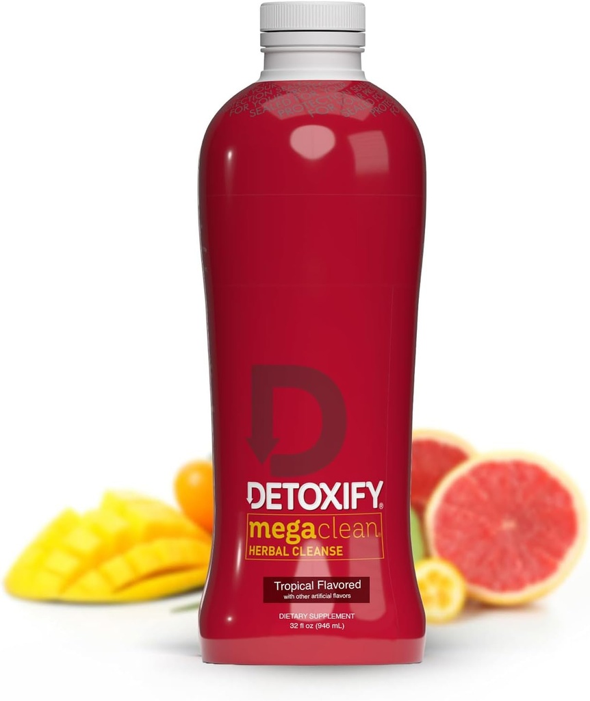 Detoxify – Mega Clean Herbal Detox Cleanse Drink – Full body cleanse detox for women and men - Same day results - Plus sticker