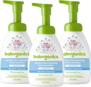 Babyganics Alcohol-Free Foaming Hand Sanitizer, Pump Bottle, Fragrance Free, 8.45 oz, 3 Pack