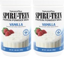 NaturesPlus SPIRU-TEIN, Vanilla - 1.06 lbs, Pack of 2 - Plant-Based Protein Powder - Vegetarian, Gluten Gratis - 32 Total Servings