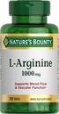 Bounty L-Arginine 1000mg de la naturaleza para apoyar el flujo sanguíneo y la función vascular – no GMO, libre de gluten, 50 Tabletas