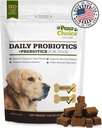 Probióticos para perros con prebióticos - Vacaciones diarias para Gut Health, Digestión, Regularidad y Soporte Inmunitario - Tratamiento de suplemento natural Hecho en EE.UU.