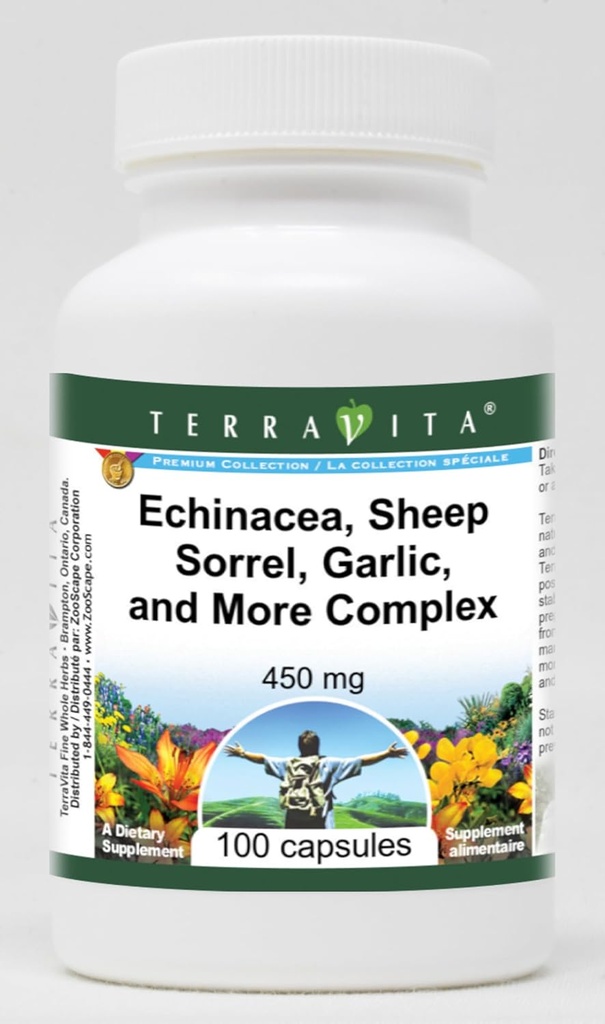 Echinacea, Dolor de Ovejas, Ajo y Más Complejo - 450 mg (100 cápsulas, ZIN: 516902)