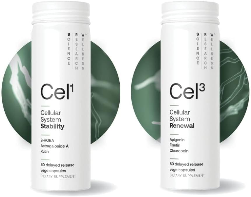 SRW Cel1 Stability & Cel3 Renewal Supplements (1 Mes Supply) - Bundle Pack - 60 cápsulas