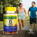 Vitamina D3 Gummy, 2000 UI, 80 Ct + Vitaminas &amp; Minerales - Mejor Guía de la Linterna© A a Z para la Salud de los Huesos y InmunesOrange, Lemon &amp; Strawberry (1 Pack 80 Ct)