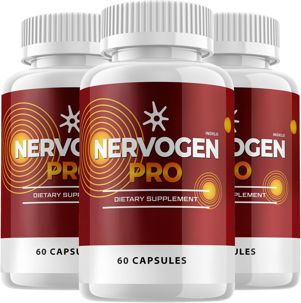 (3 Pack) Nervogen Pro Capsules, Nervogen Pro for Neuropathy Capsules, Nervogen Pro Advanced Formula Dietary Supplement, Vitamin C Zinc Enhanced - Nervogen Pro Reviews (180 cápsulas)