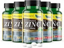 America Medic &amp; Science Chelated Zinc 50 mg Suplementos (5 Pack of 60 Tablets) Booster inmunitario y potentes píldoras antioxidantes para adultos Hombres y mujeres que viven altamente insoportables minerales, mejora el humor &amp; sueño