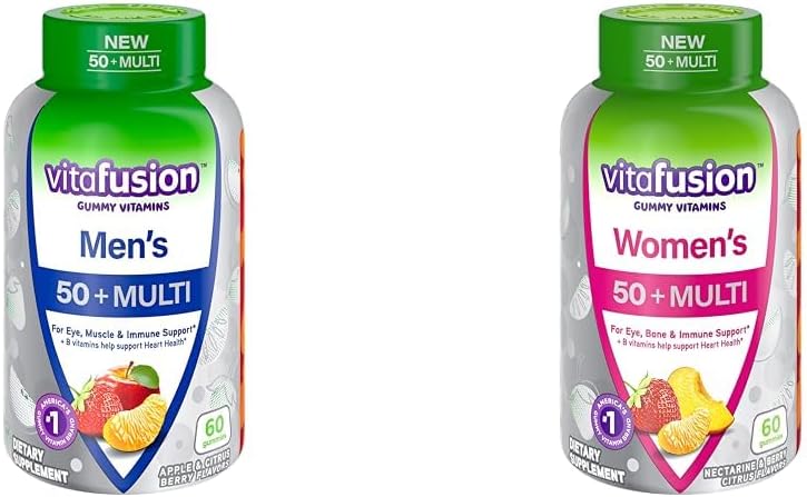 Vitafusion Hombres y Mujer 50+ Daily Multivitamin Gummies 60 Cuenta