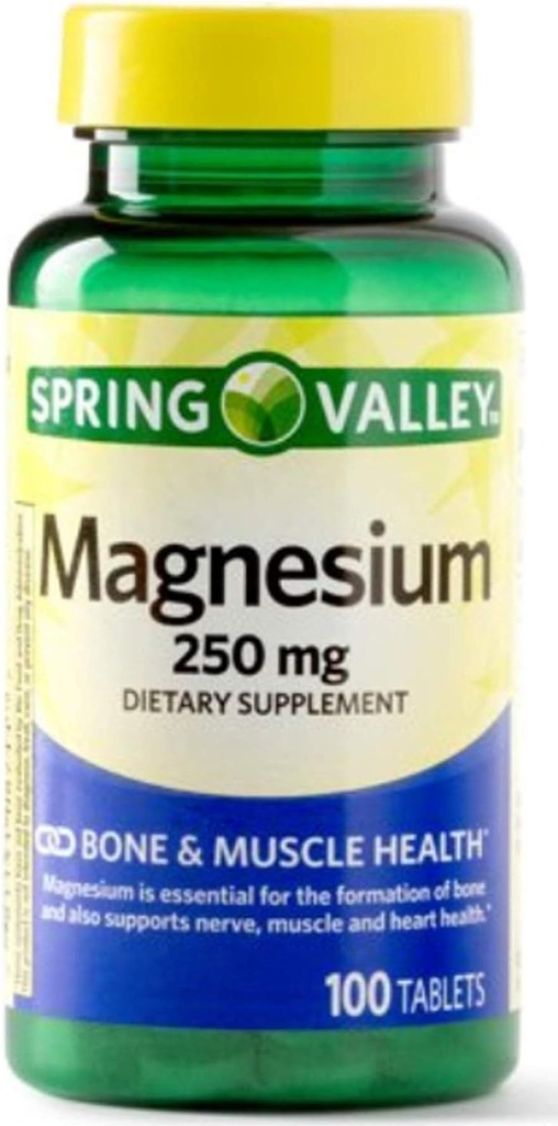 Spring Valley Magnesium 250 Mg 100 Tablets